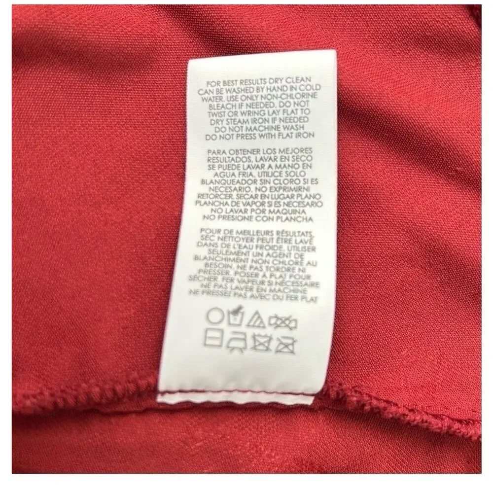 Cabi #3696 Grace Velvet Midi‎ Dress Women S Dark Red Empire Waist High Low